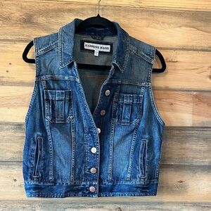 Express Denim Blue Vest